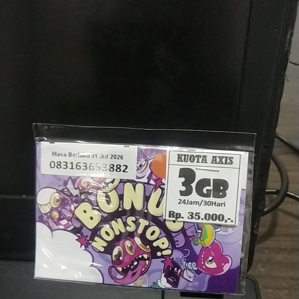 Kartu Perdana Axis 3Gb