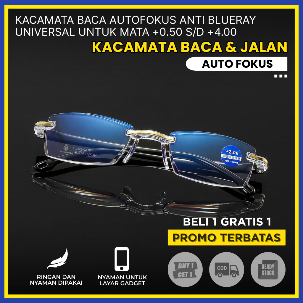 Kacamata Baca Plus Wanita Pria, Kacamata Rabun Dekat, Frame Kacamata Baca Lensa Blue Ray Rabun Dekat