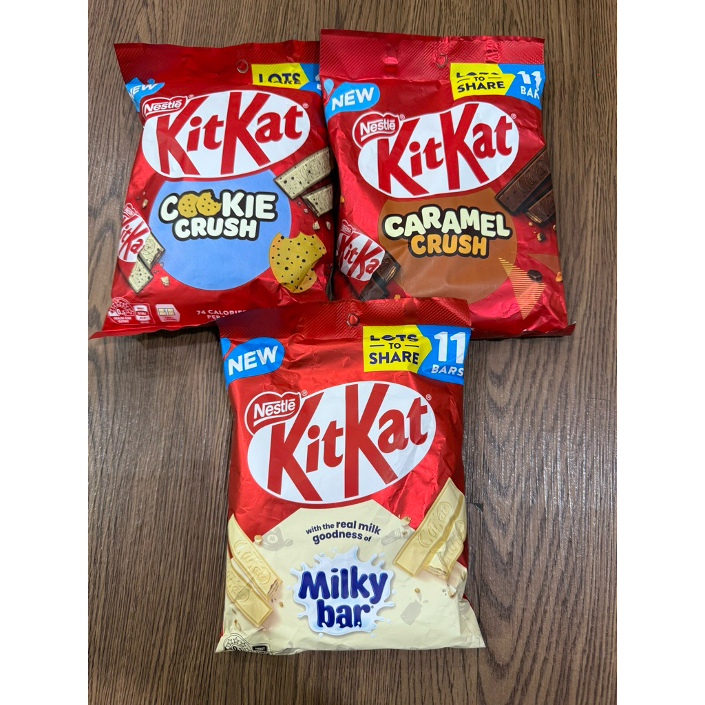 

kitkat Milky bar / kitkat Cookie Crush/ Caramel Crush original Australia