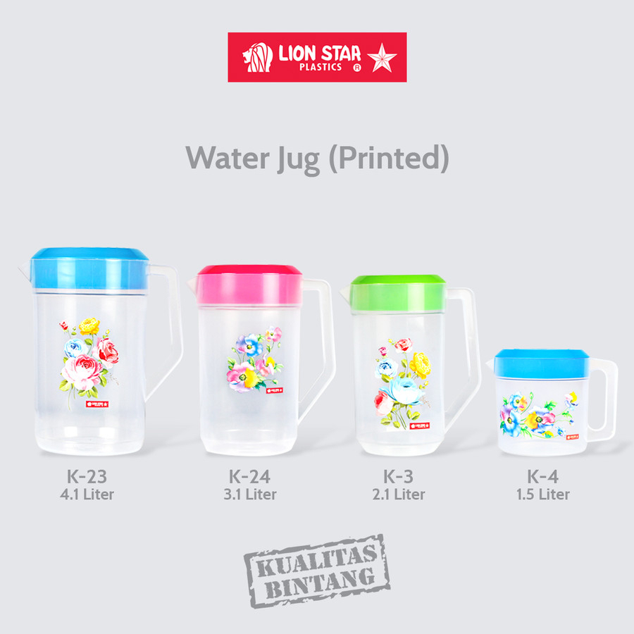 Teko Plastik Lion Star Printed / Teko Pitcher Air Minum LION STAR