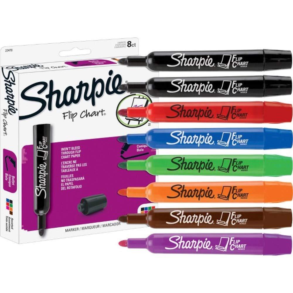 

Sharpie Flip Chart Markers Assorted 8 Colors Spidol Papan Tulis Flipchart Presentasi 8 warna