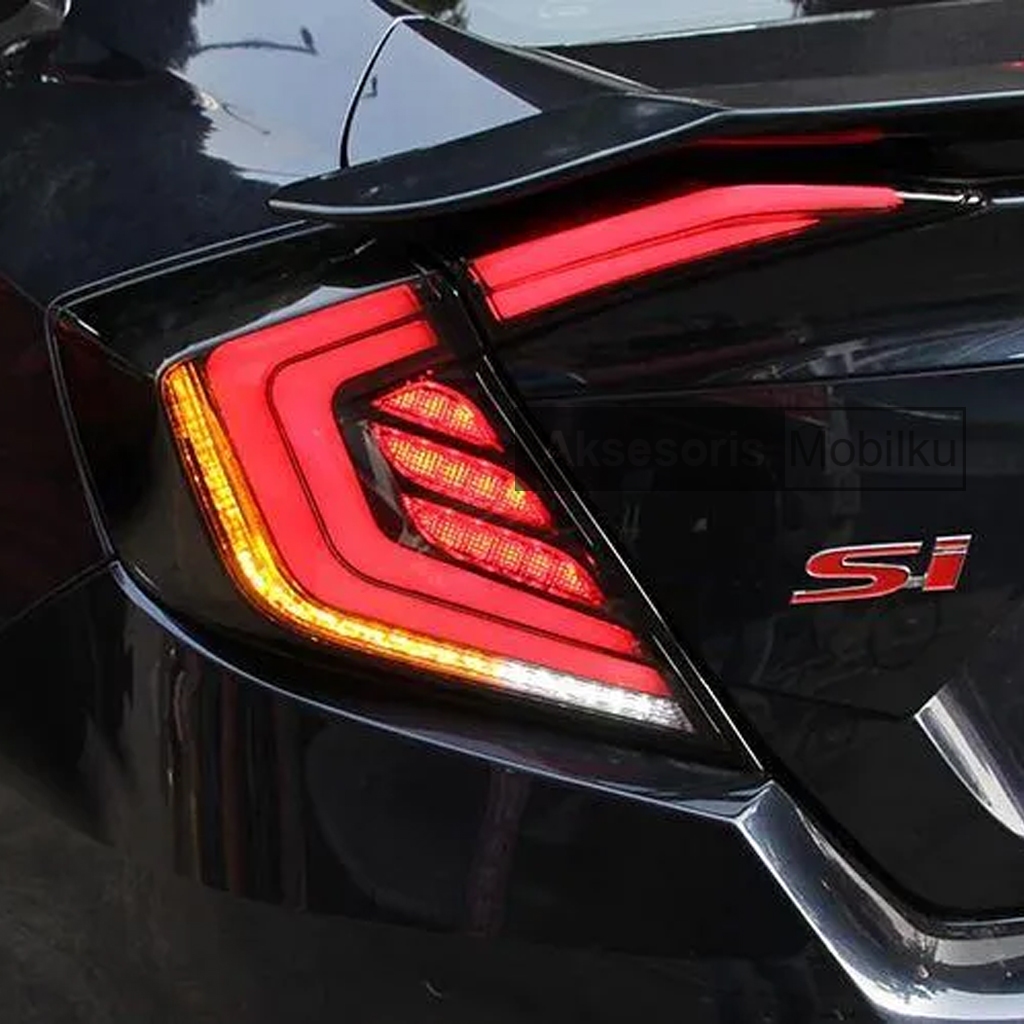 Stoplamp Civic Turbo 16 - Up Sedan Full Led Running Welcome