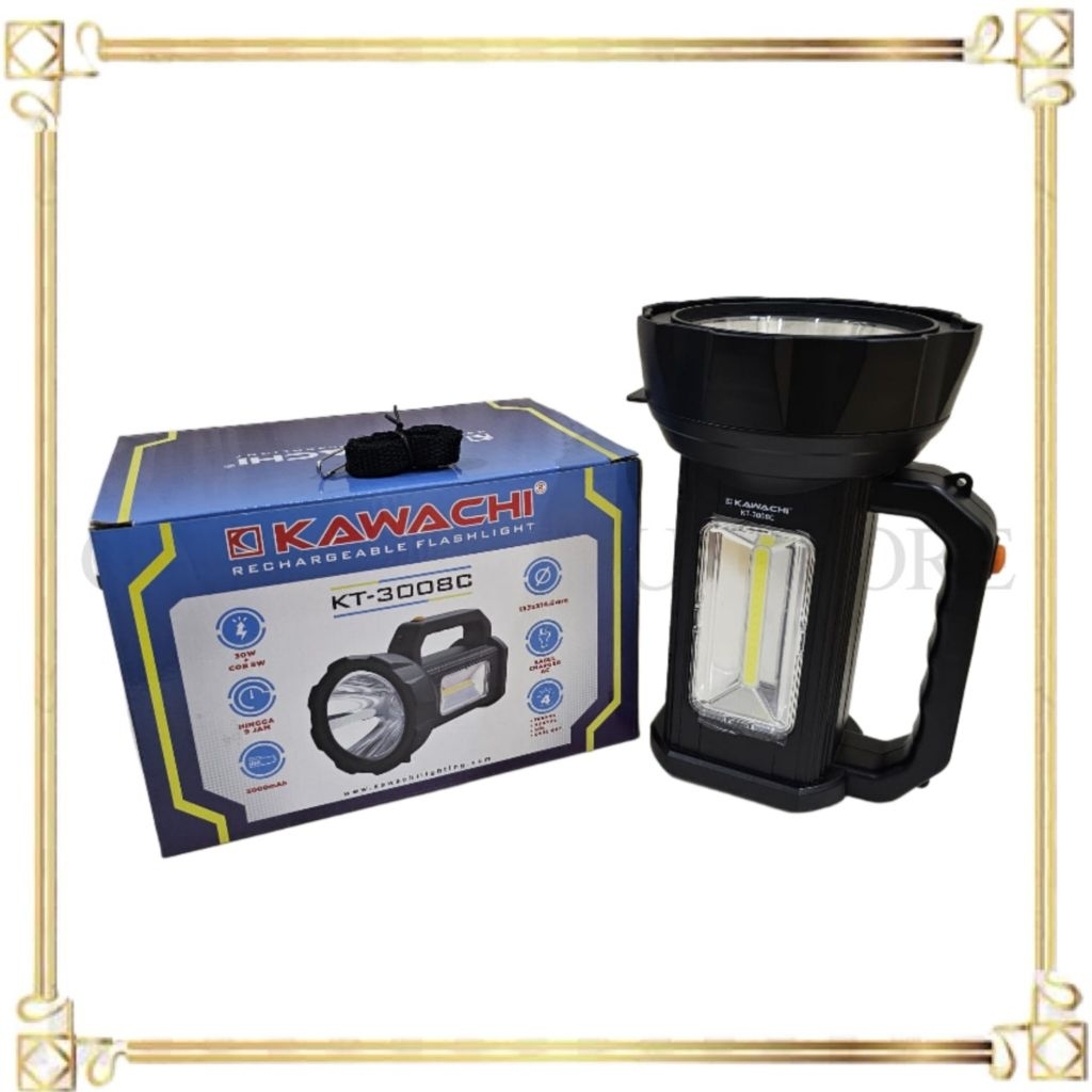 Senter Ronda JUMBO 30W+COB 8W / Senter Tangan JUMBO KAWACHI / Senter Led Super Terang Jumbo Kawachi