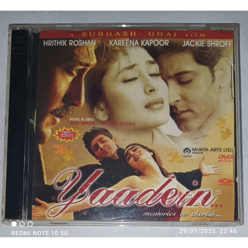 VCD INDIA BOLLYWOOD YAADEIN