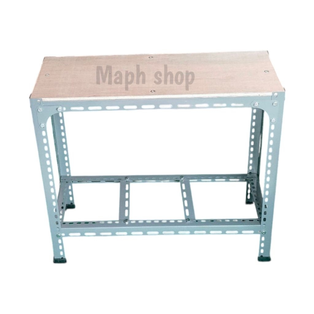 meja porteble besi siku lubang serbaguna