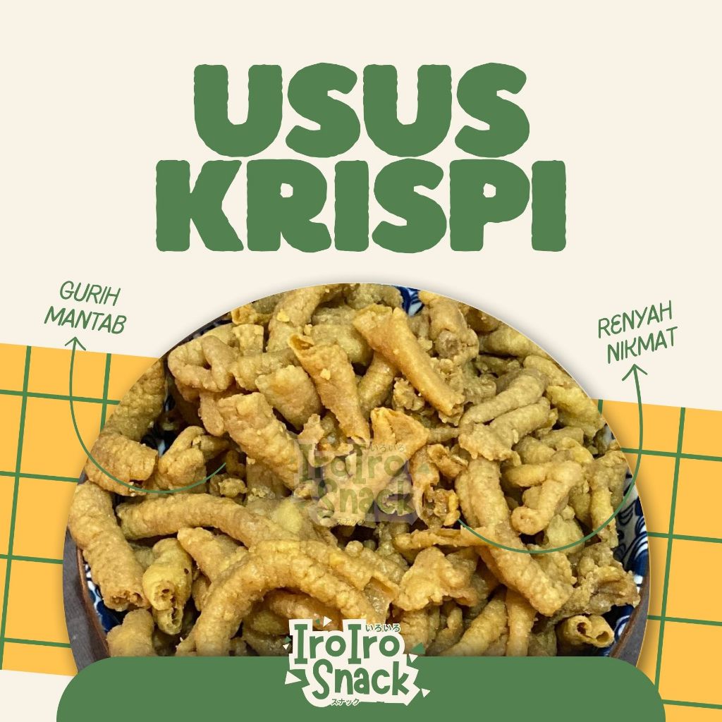 

KERIPIK USUS AYAM CRISPY PREMIUM 250gr / USUS KRISPI / SNACK KILOAN MURAH