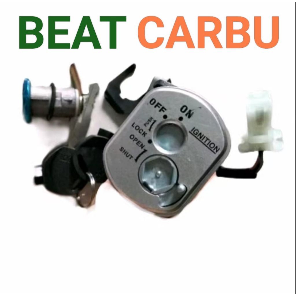 KUNCI KONTAK / KUNCI MOTOR SET ASSY BEAT CARBU