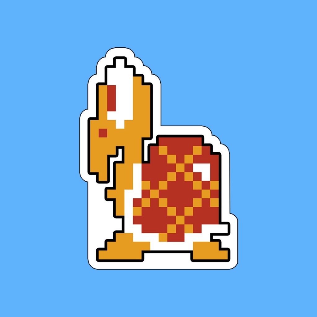 

Stiker Game Nintendo 8 Bit Mario Bros Koopa Kura Merah Waterproof Pixel Arcade Console Sega Gameboy