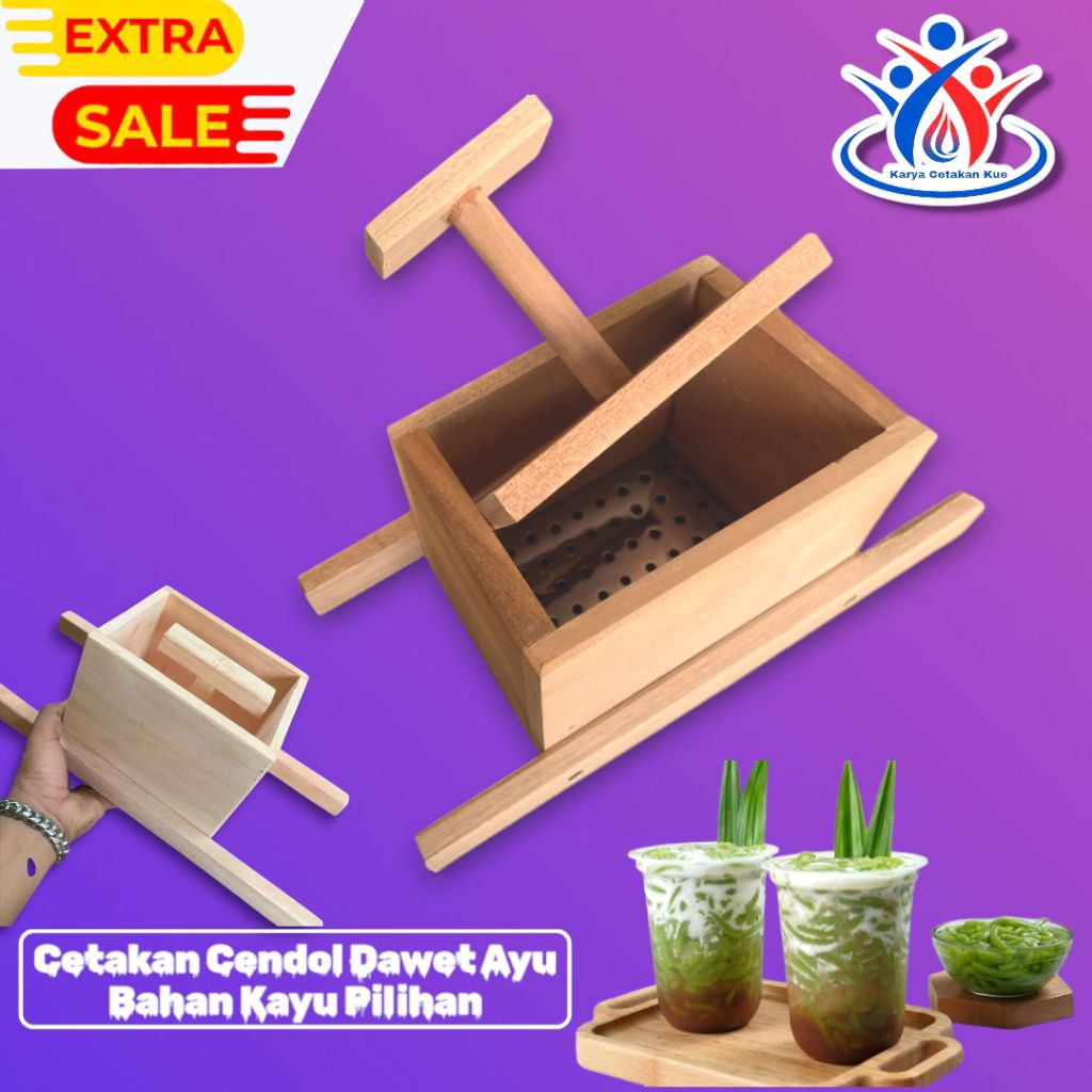 Cetakan Cendol Dawet Ayu Bahan Kayu Pilihan Food Grade/Cetakan Cendol Murah