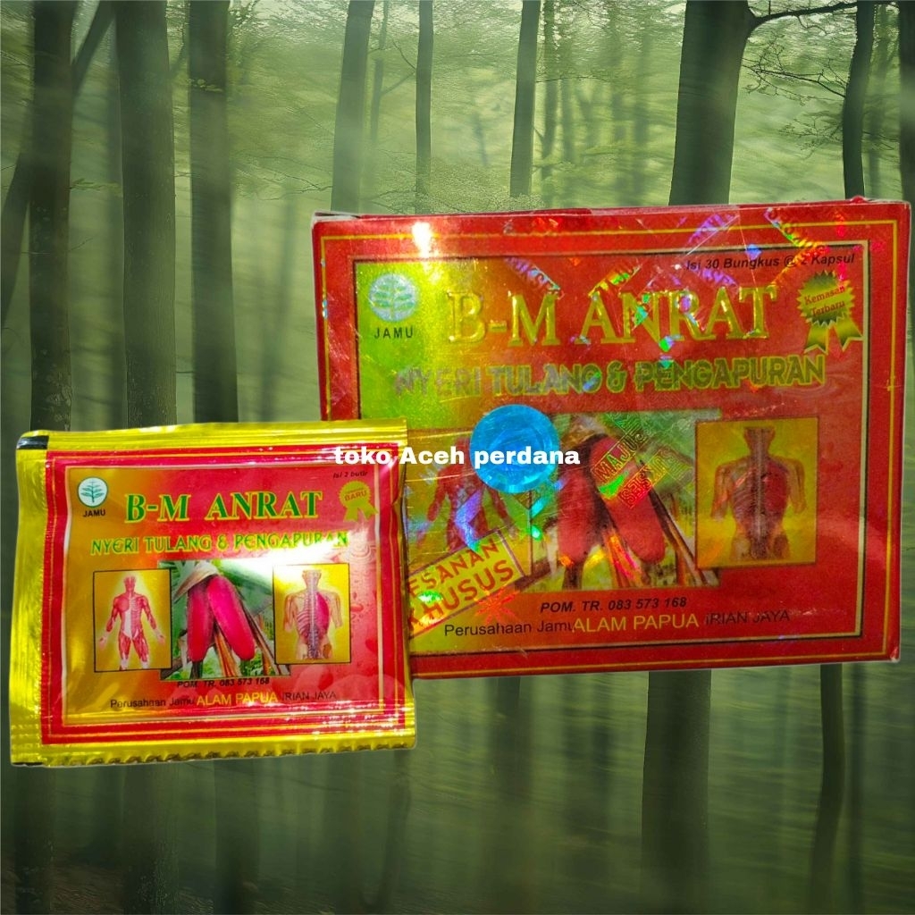 Kapsul Buah Merah Papua Plus Ginseng BM Anrat Box 30 Sachet- obat rheumatik dan dll