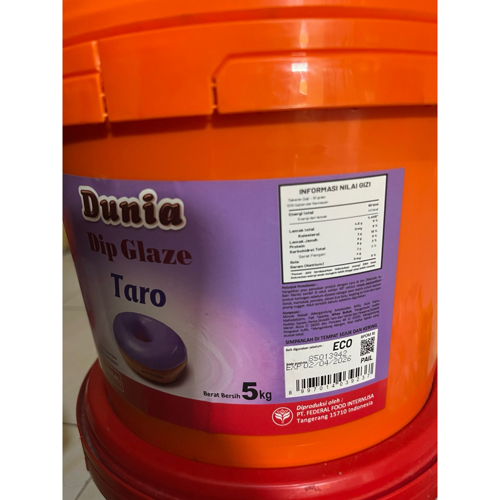 

Dunia Dip Glaze rasa Taro 5kg