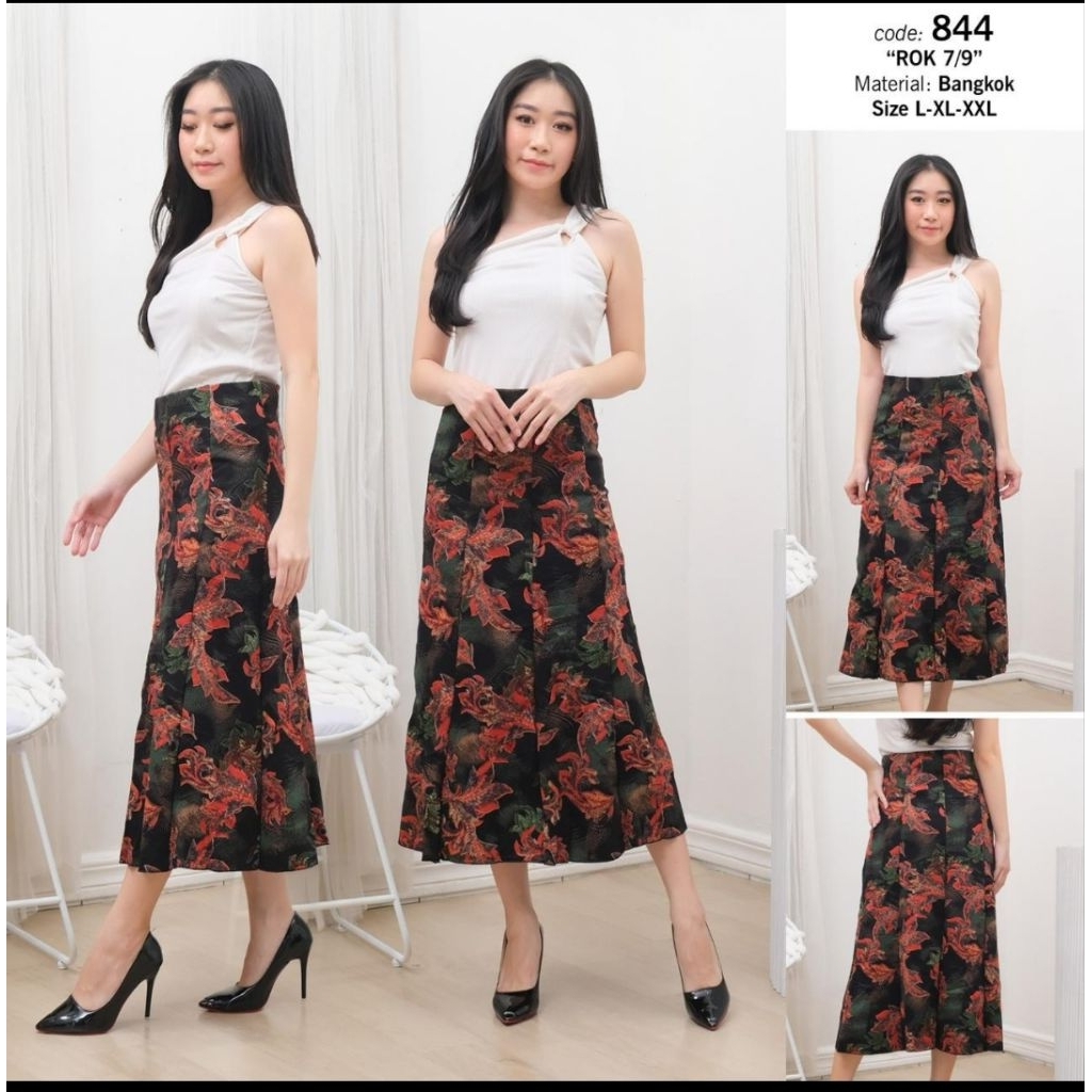 Rok bangkok CH22108 Pecah 8 Bahan kaos premium tebal lembut