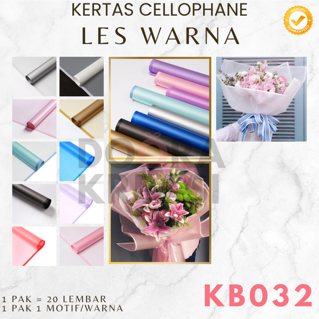 

Kertas Cellophane Buket Bunga Les Warna [Ecer]