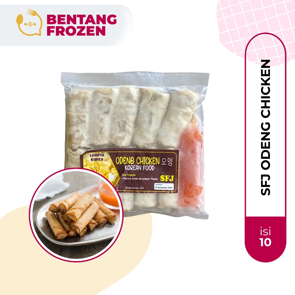 

SFJ Odeng Chicken Korean Food Isi 10 + Saus / Odeng Ayam / Lumpia Korea