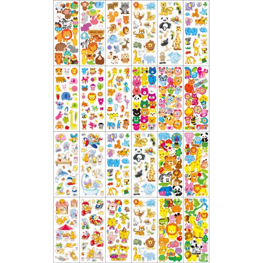 

sticker lucu stiker mainan anak princess dinosaurus Spiderman animal unicorn