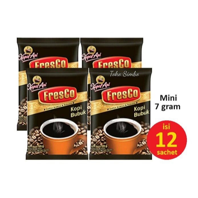 

Kopi Fresco Hitam Mini Renceng isi 12 sachet x 7 gram