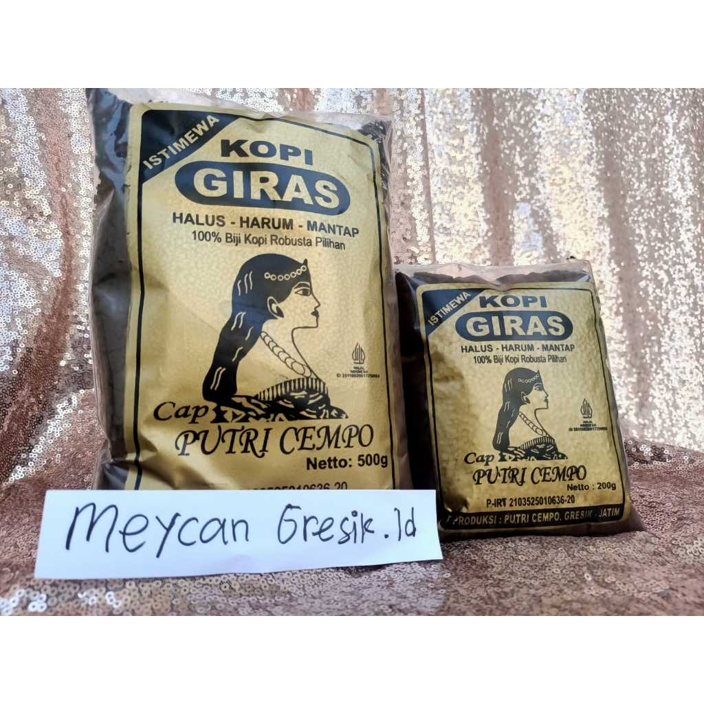 

Recomend KOPI Giras Istimewa CAP PUTRI CEMPO Label Emas/Gold Ready 200gram | 500gram
