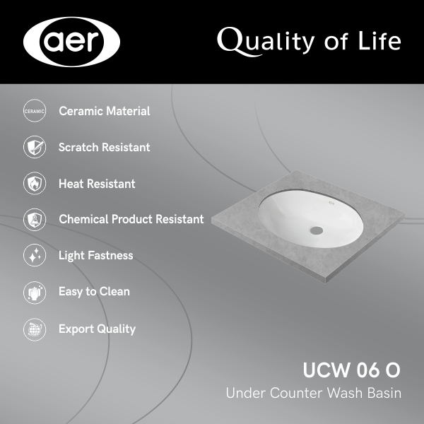 AER Under Counter Washbasin / Wastafel Tanam UCW 06-O
