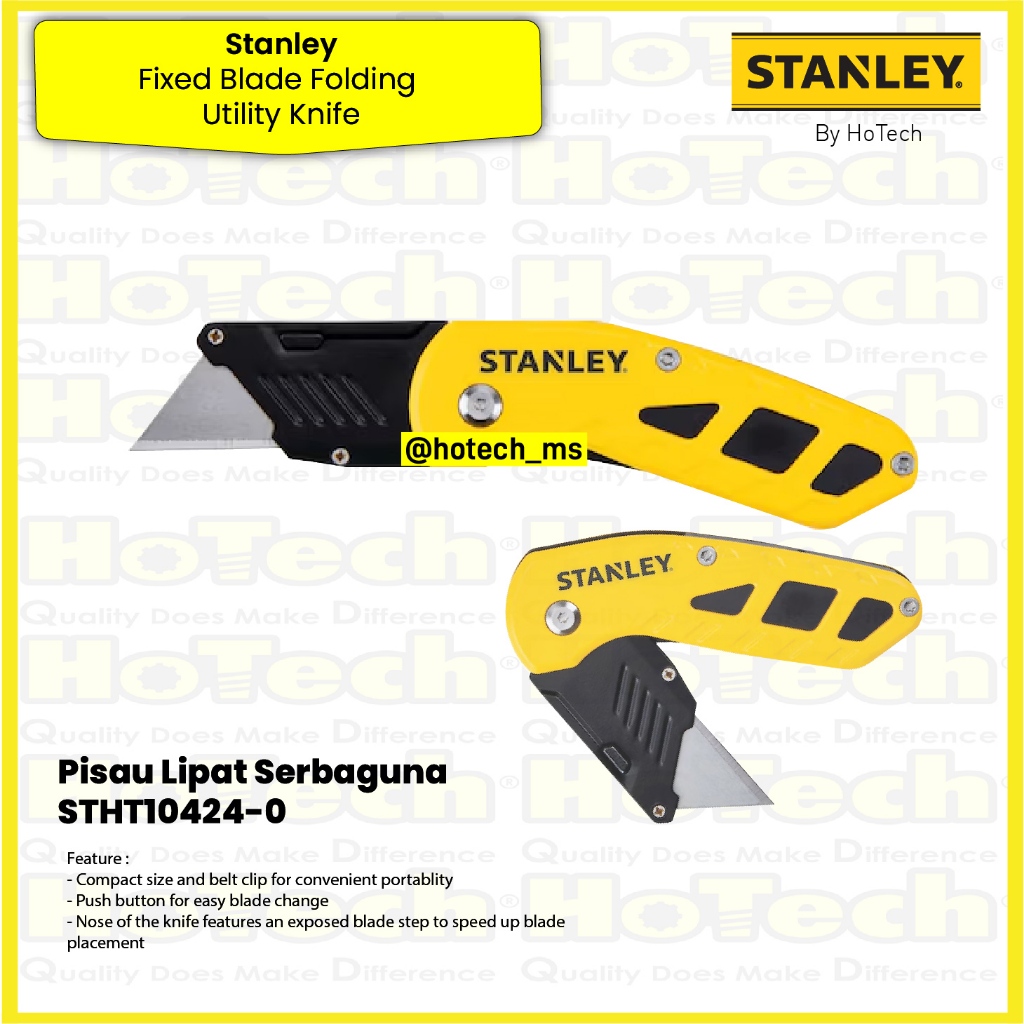

Stanley Pisau Lipat Serbaguna STHT10424 | Kokoh Fixed Blade Folding Utility Knife