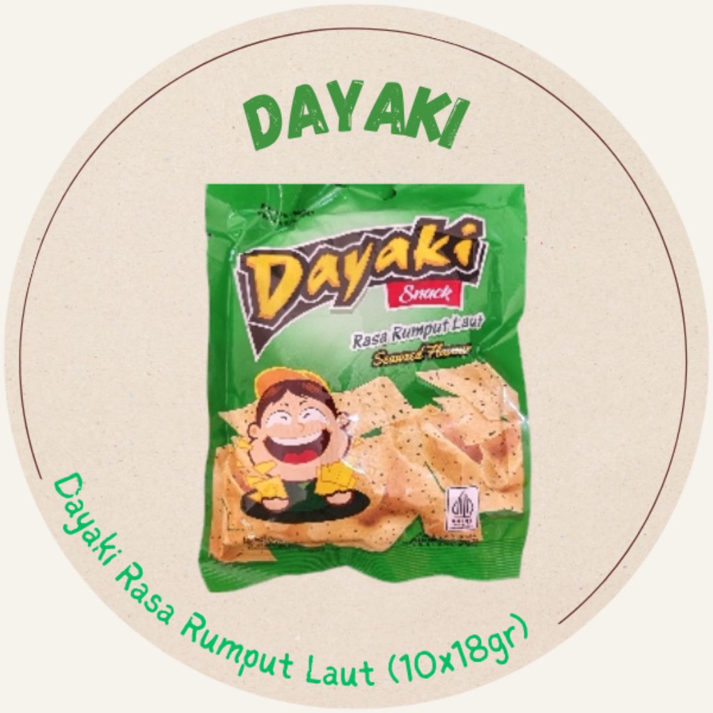 

Dayaki Rumput Laut (10 x 18gr) | 1 Pack isi 10pcs