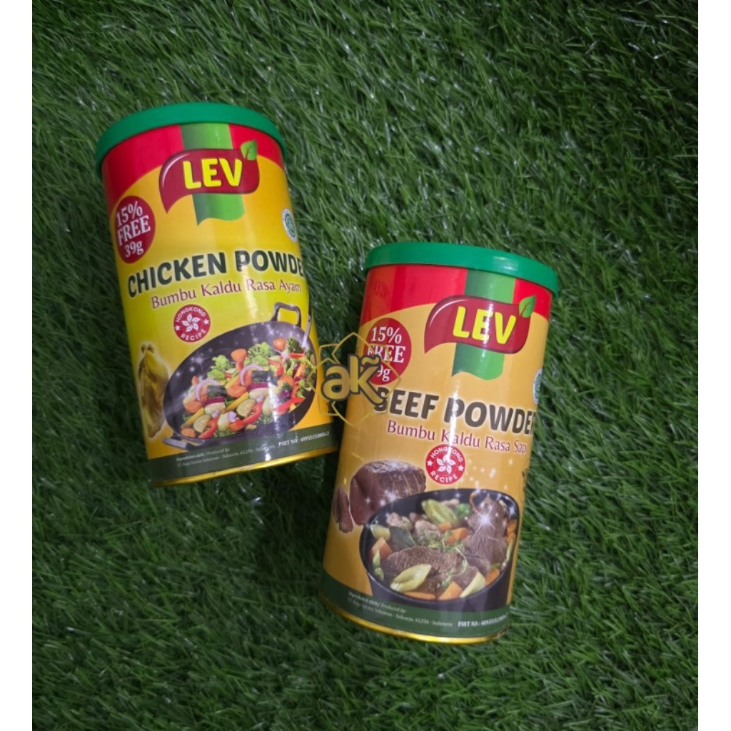 

BUMBU PENYEDAP CHICKEN / BEEF POWDER LEV bumbu kaldu ayam / sapi 300 gr