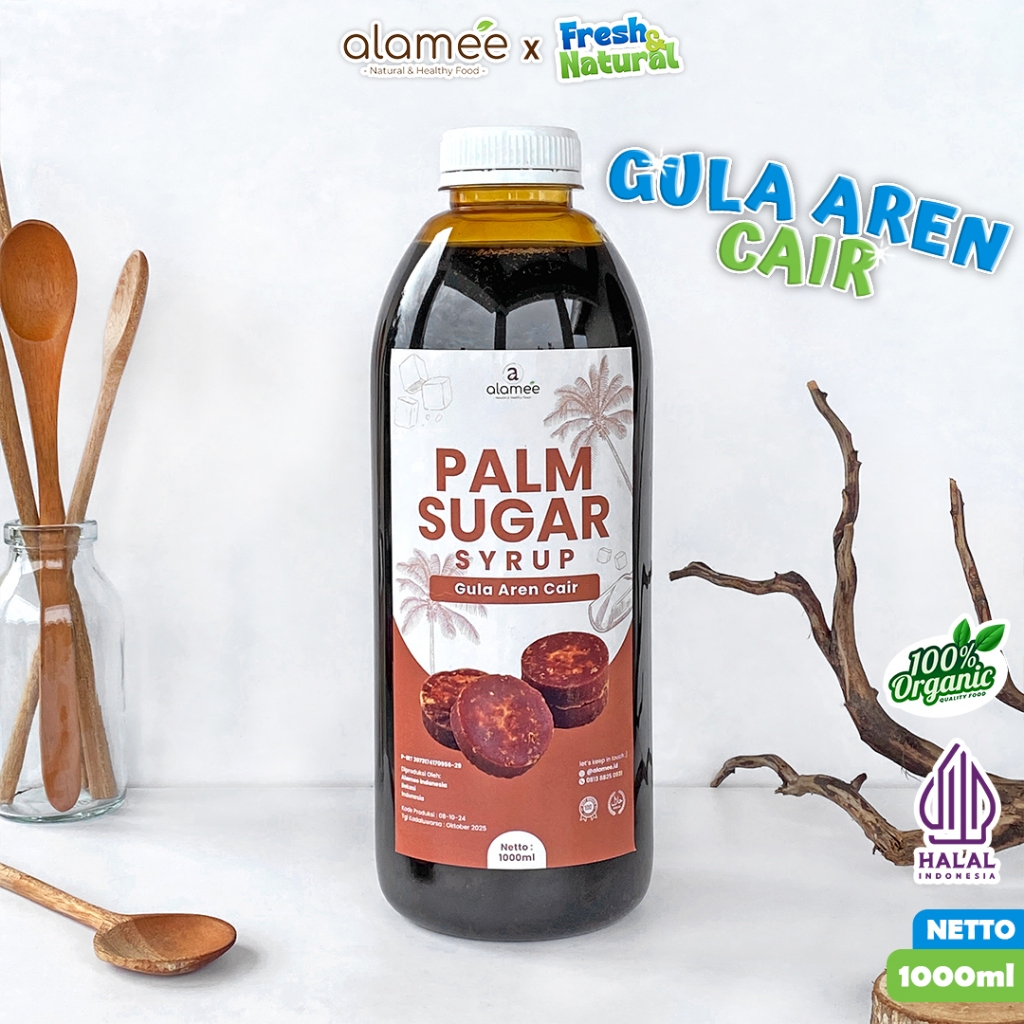 

ALAMEE Gula Aren Cair Syrup Palm Sugar Cair Organic Organik Pure Murni Barista Brown Sirup Natural fresh and natural
