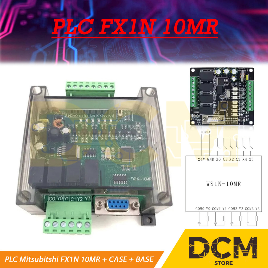 PLC Mitsubishi FX1N 10MR 6DI 4DO Communication RS232 24VDC FX1n-10MR