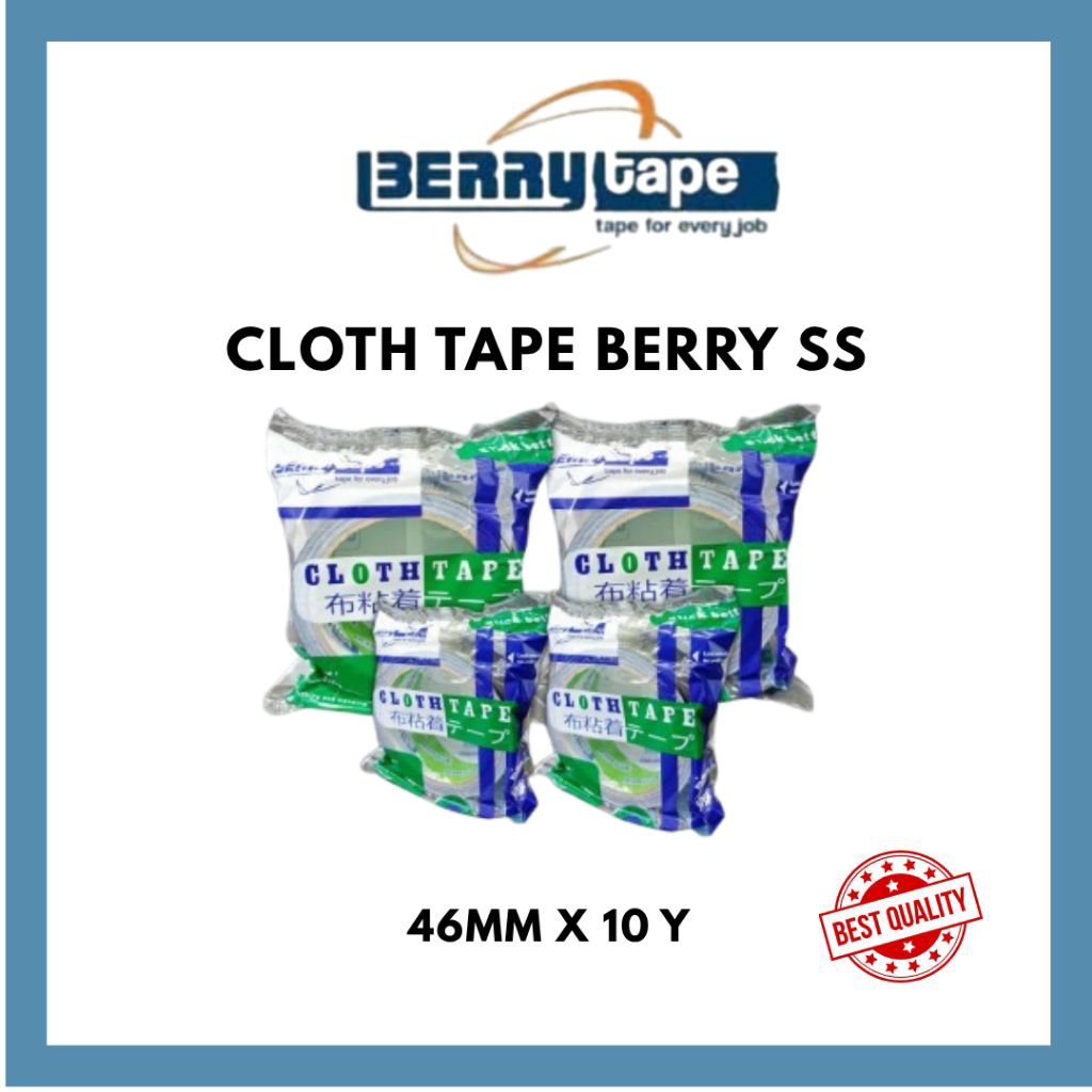 

CLOTH TAPE BERRY SS 46MM X 10YARD-LAKBAN KAIN-LAKBAN KARPET-LAKBAN BUKU