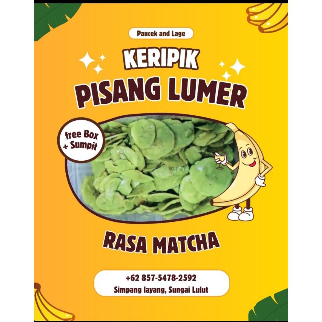 

KERIPIK PISANG LUMER rasa matcha