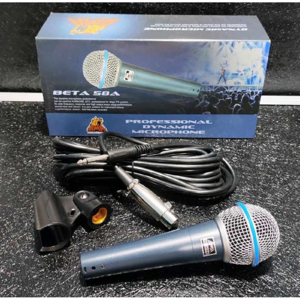 Dynamic Mikropon Kabel Bma Beta58a Mikrofon Bma beta 58a Mic Original Bma Beta 58a