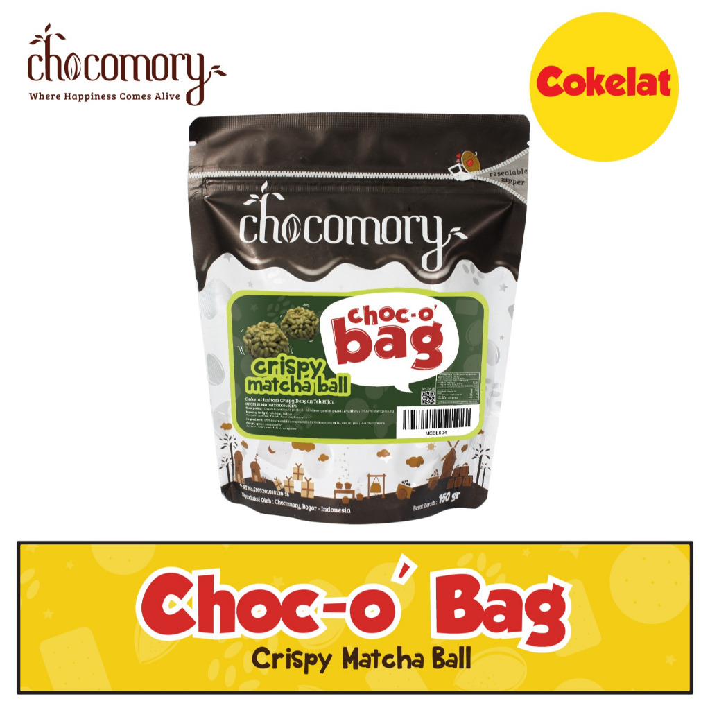 

Chocomory Choco Bag Crispy Matcha Ball 150g