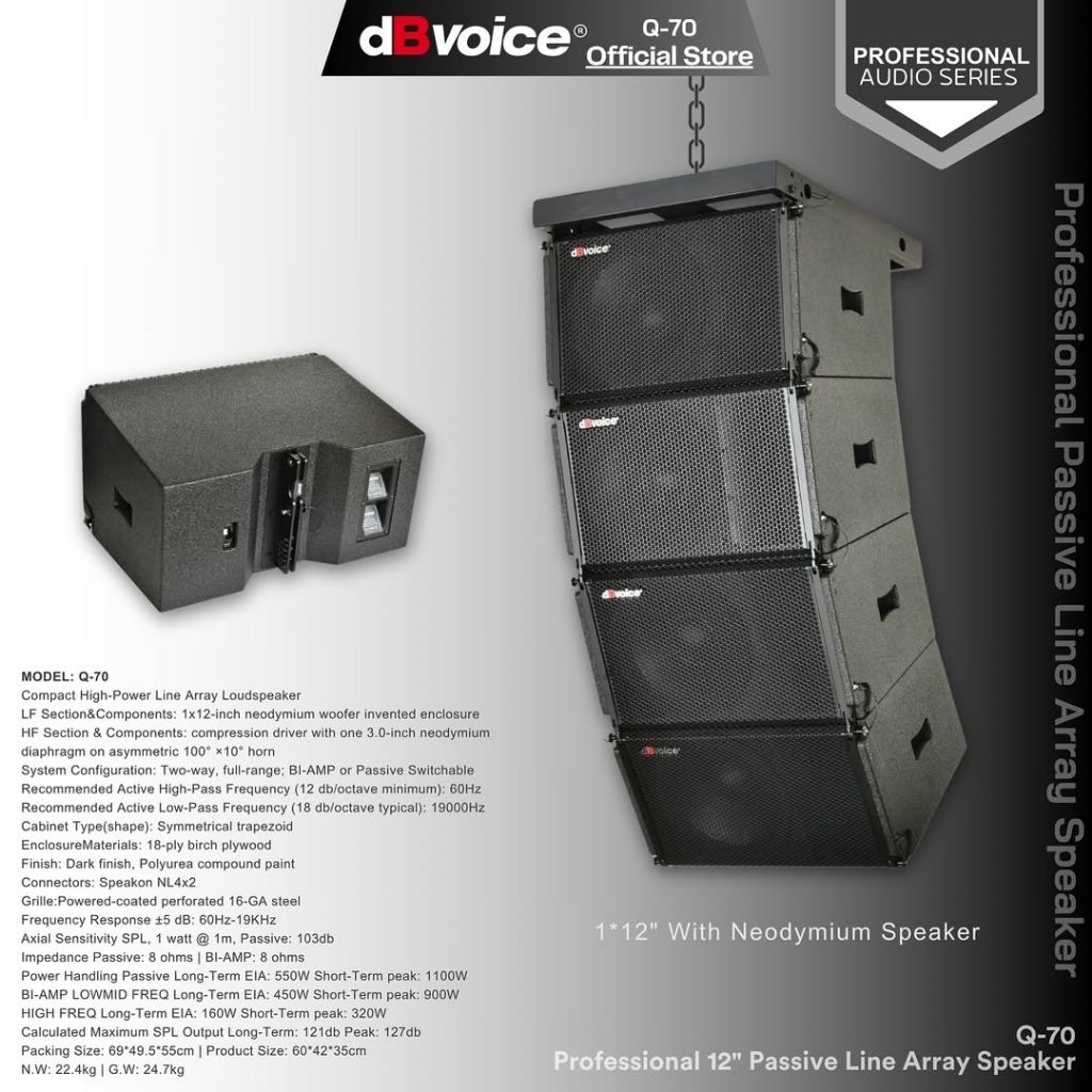 SPEAKER PASIF DBVOICE LINE ARRAY Q-70