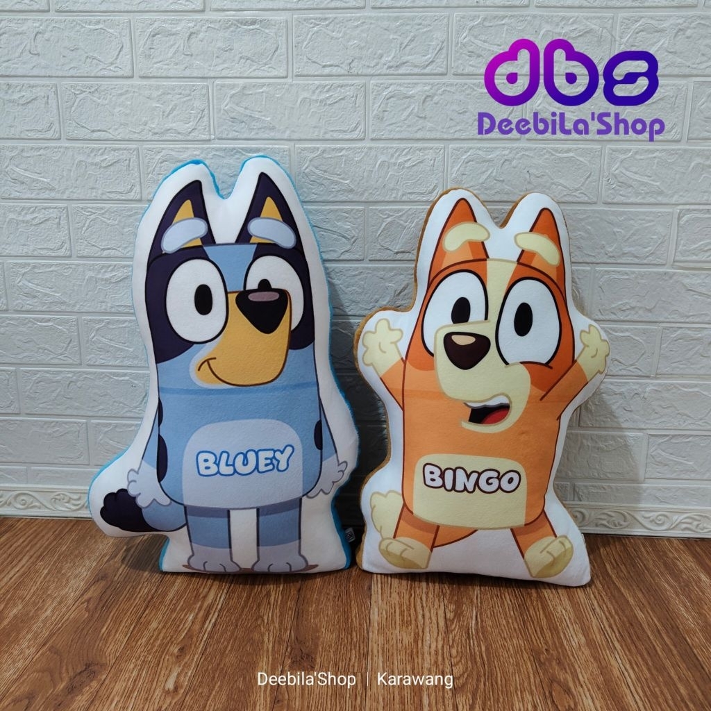 BONEKA BANTAL KARAKTER BLUEY FREE CUSTOM NAMA / BANTAL KARAKTER BLUEY PRINTING CUSTOM
