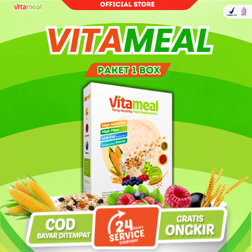 

[BEST SELLER] Vitameal Sereal Multigrain Organik Sarapan Sehat Bebas Kolestrol Oatmeal Diabetes Gula Darah Low Calori Defisit Calori VITAMIL HIPERTENSI