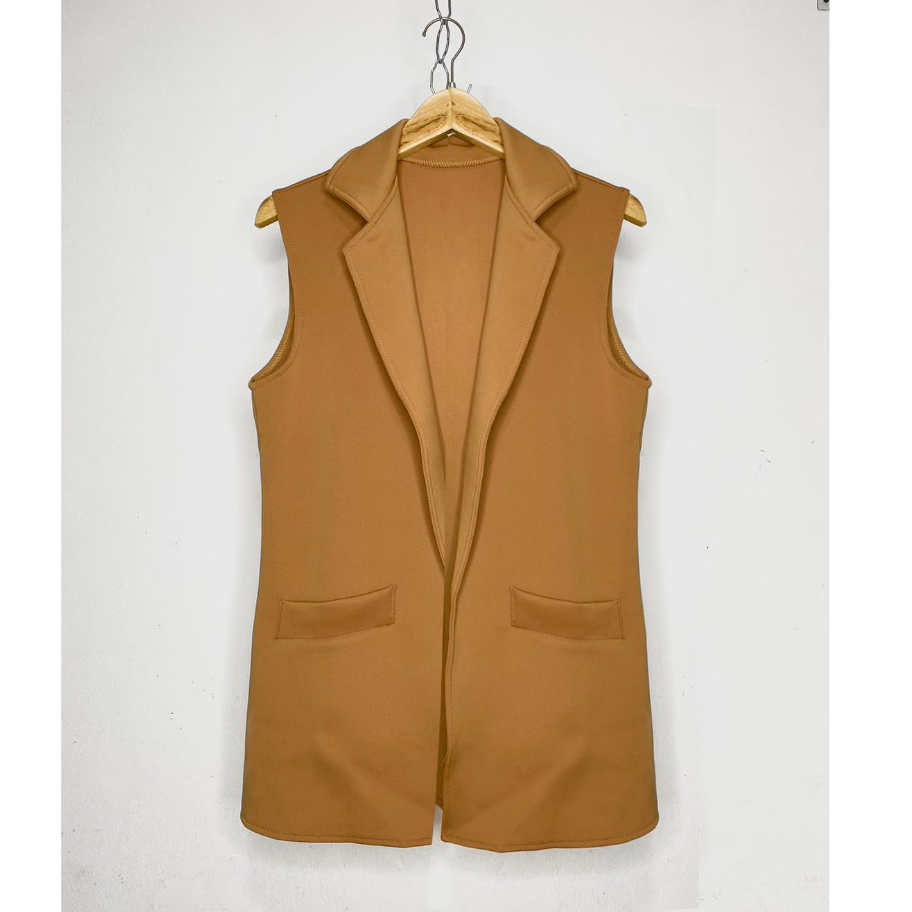 Rompi Wanita Tanpa Lengan Kekinian Korea Fashion Muslim Ootd Hijab Outer Scuba Jumbo