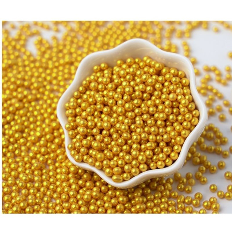 

[oddsolshop] pekanbaru/Sprinkle Gold 4mm 1 Botol / Mutiara Emas