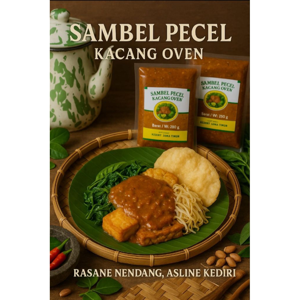 

SAMBEL PECEL KACANG OVEN 250gr Pedas Manis KHAS KEDIRI