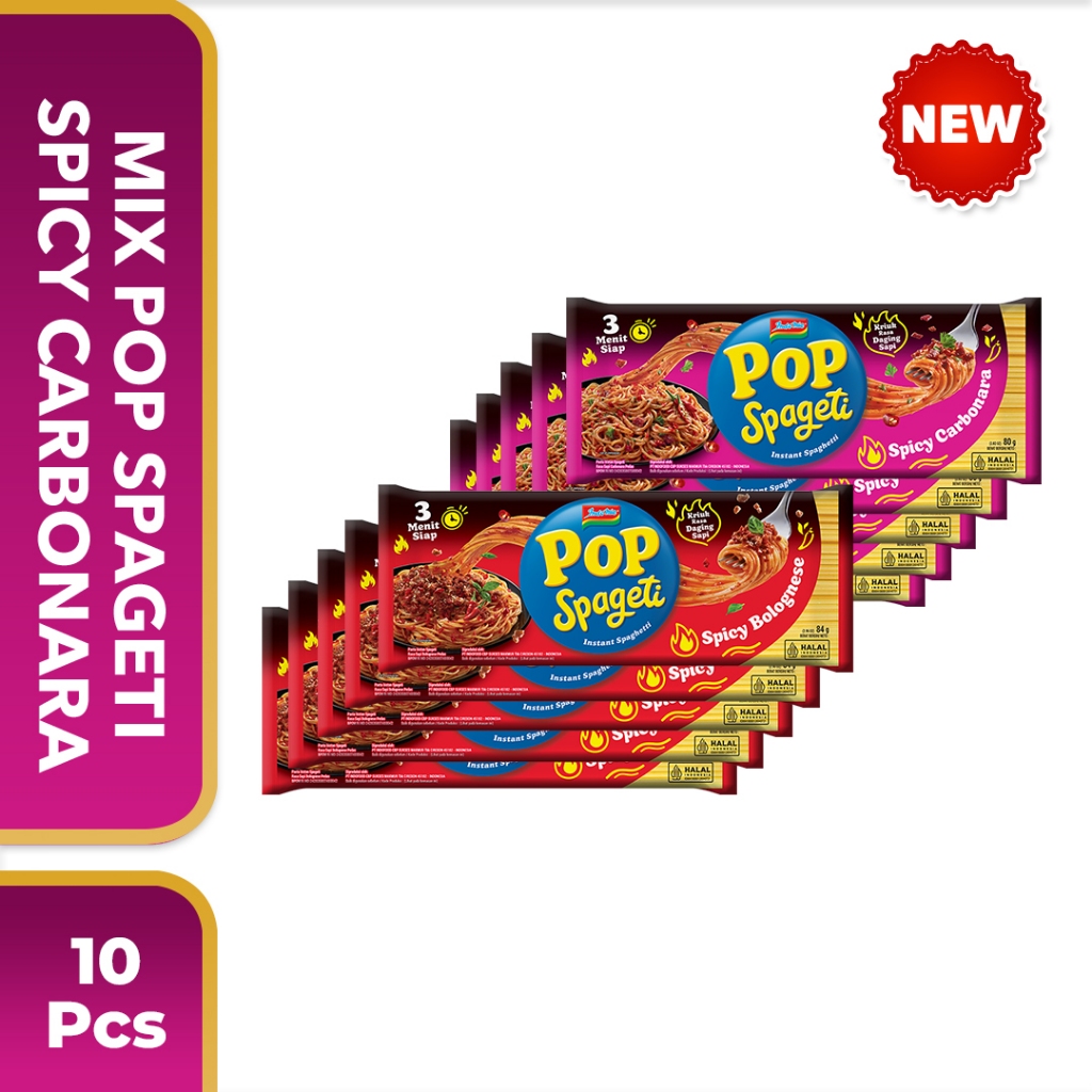

G&C 10 PCS - Mix Pop Spageti Spicy Carbonara & Bolognese 84 Gr