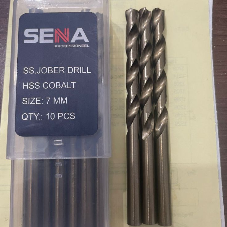 Mata Bor Besi Sena 7mm Mata Bor Besi HSS Cobalt Drill Kuning 7 mm Mata Bor Besi Sena 7 Mili