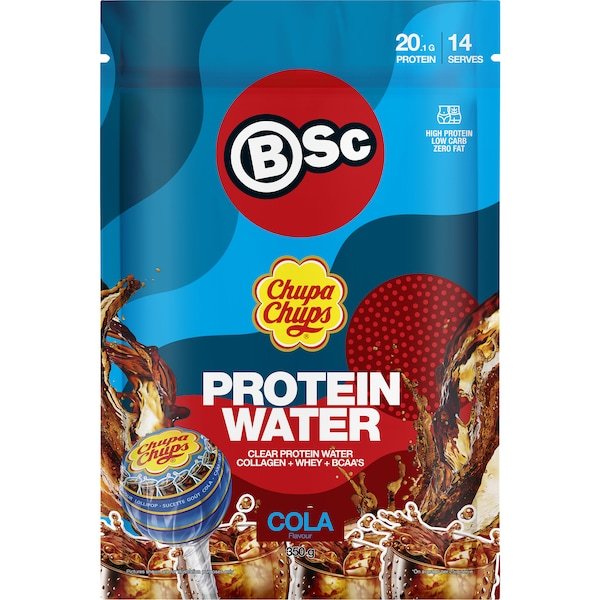 

BSC Chupa Chups Protein Water Cola 350g - Australia 100% Original