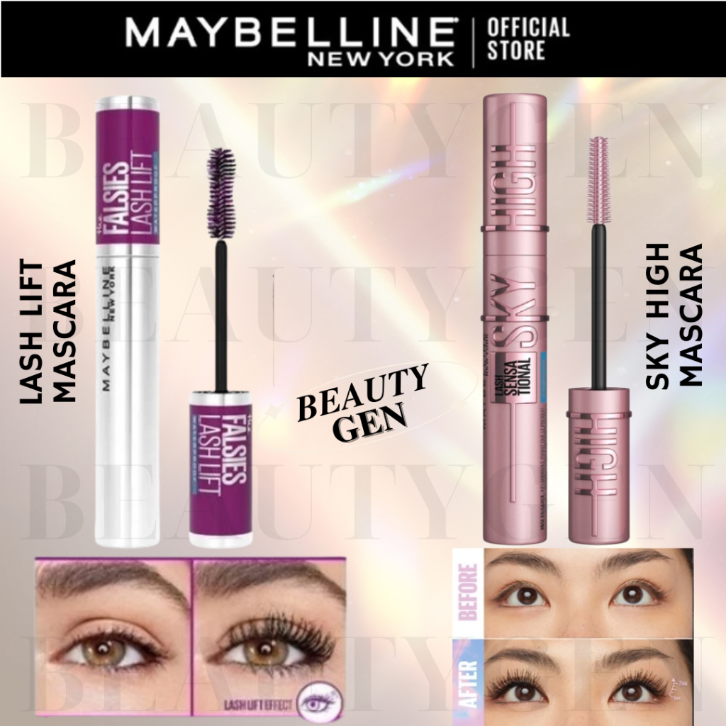 MAYBELLINE SKY HIGH WATERPROOF MASCARA MAYBELLINE LASH LIFT WATERPROOF MASCARA