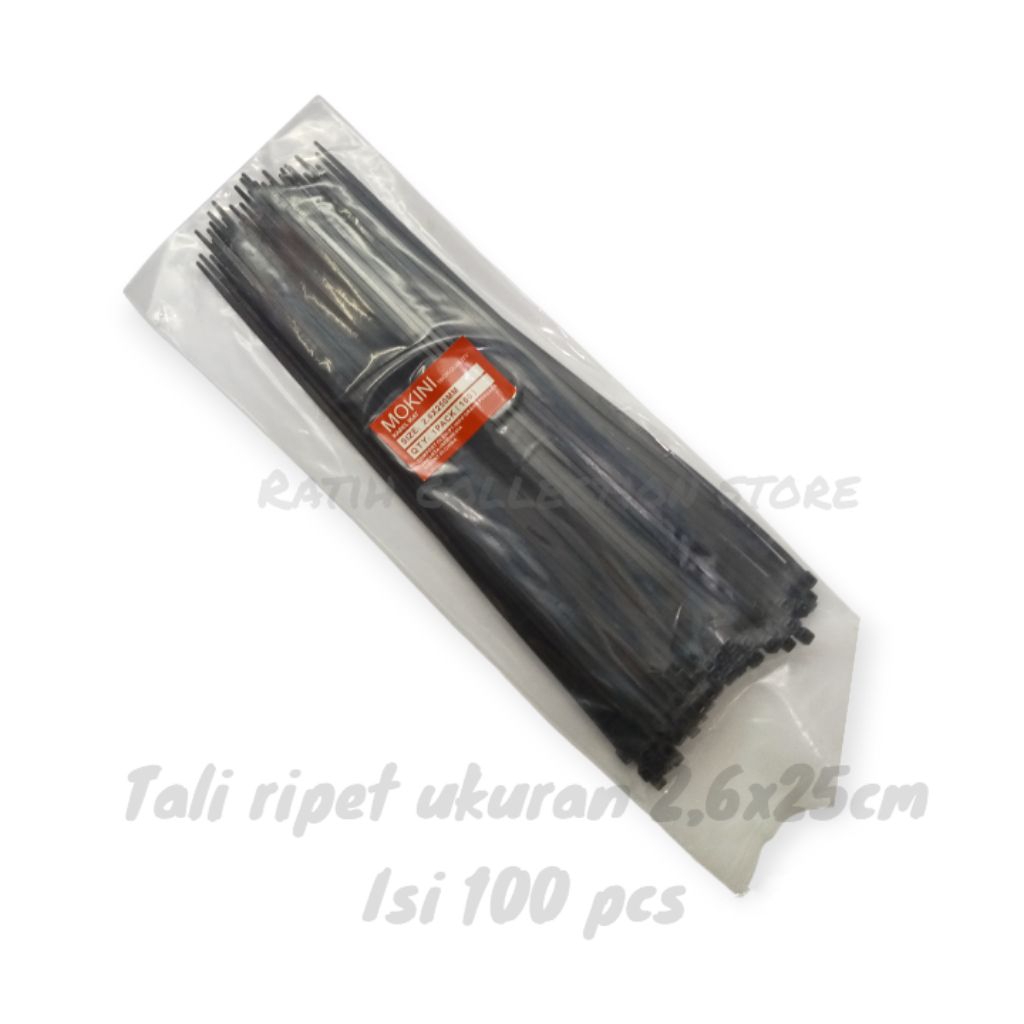 

Kabel Ties Tali Ripet Ukuran 2,6 X 25 Cm Mokini