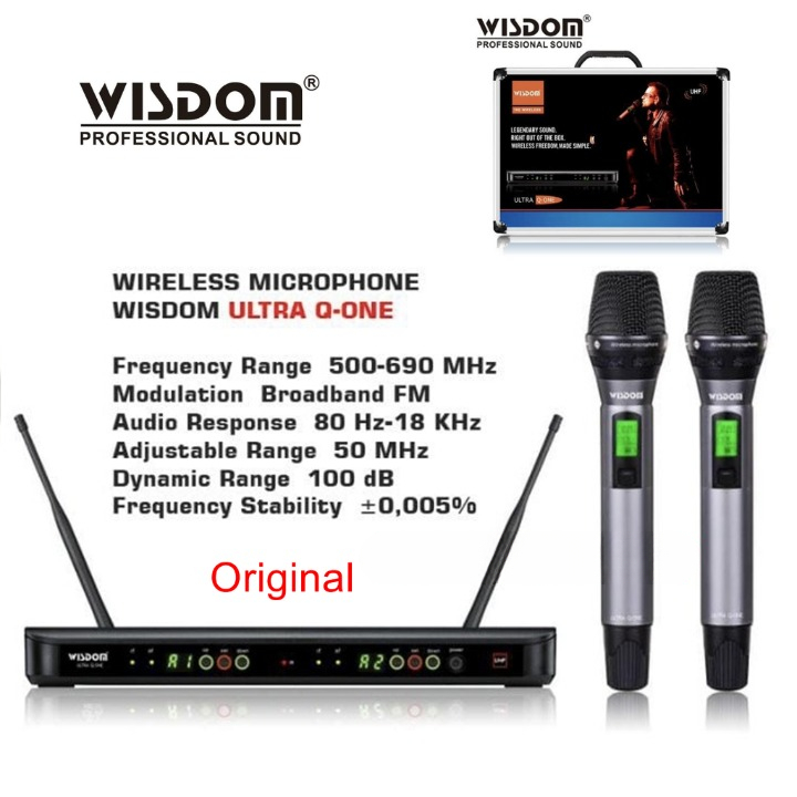 Wisdom Mic Wireless Profesional Wisdom Ultra Q-ONE Microphone Wisdom Ultra q1 ORIGINAL
