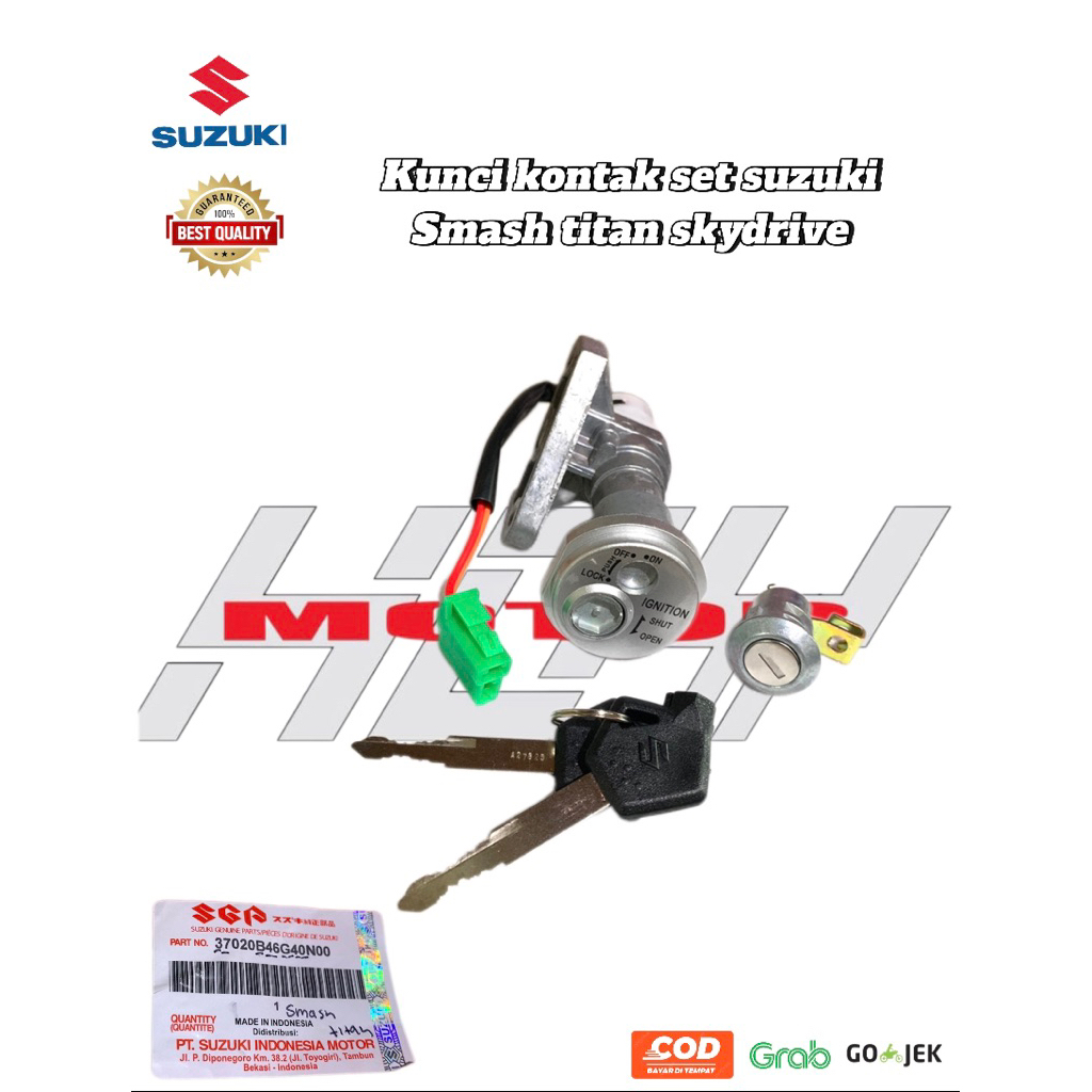 kunci kontak set suzuki smash titan skydrive