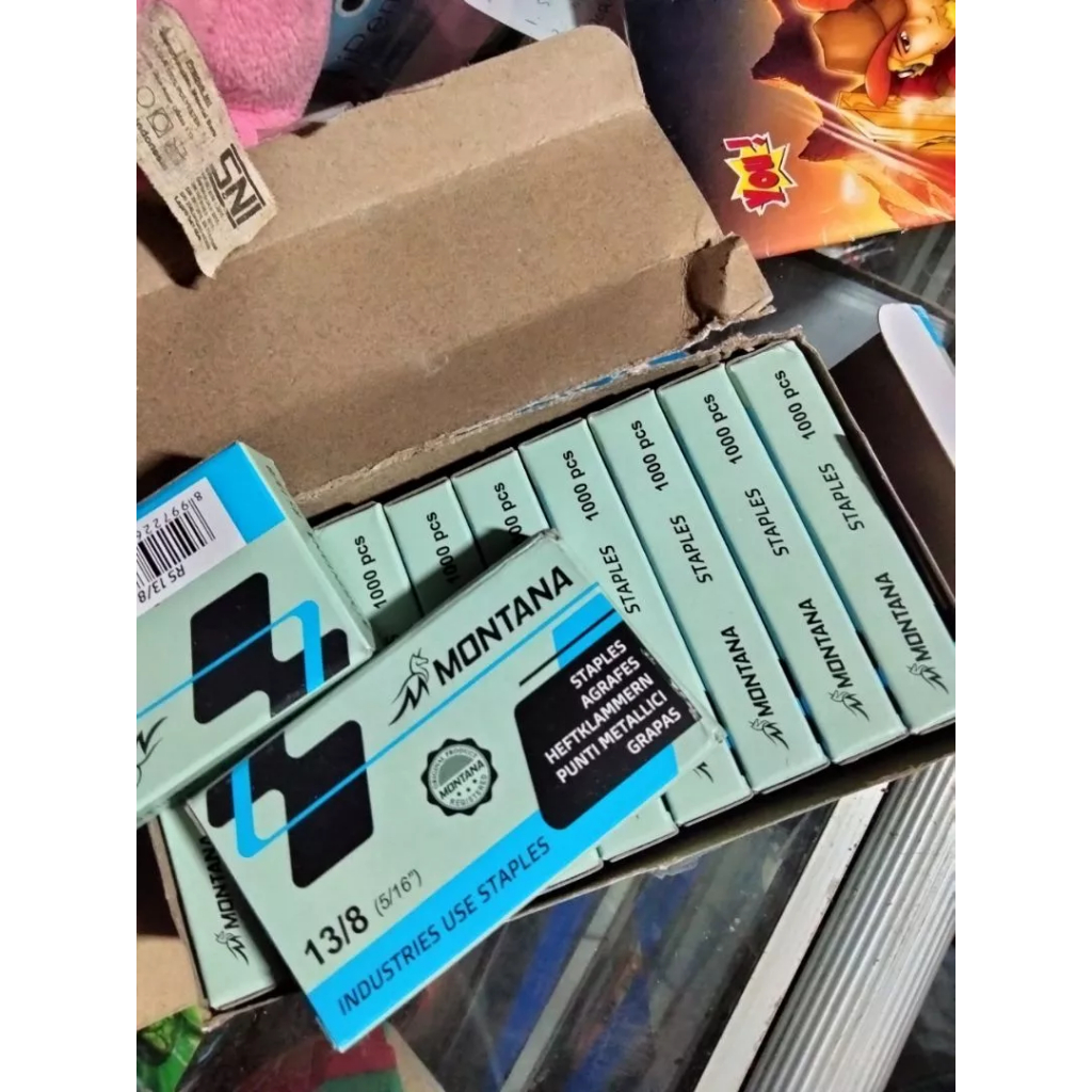 

ISI REFILL STAPLES TEMBAK GUN TACKER UKURAN 13/8