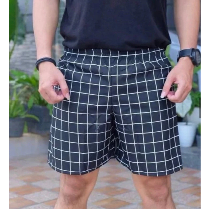 Celana Kolor Boxer Kotak Kotak Pria Dewasa/Celana Pendek Boxer Motif Tartan Dewasa/Celana Boxer Pria