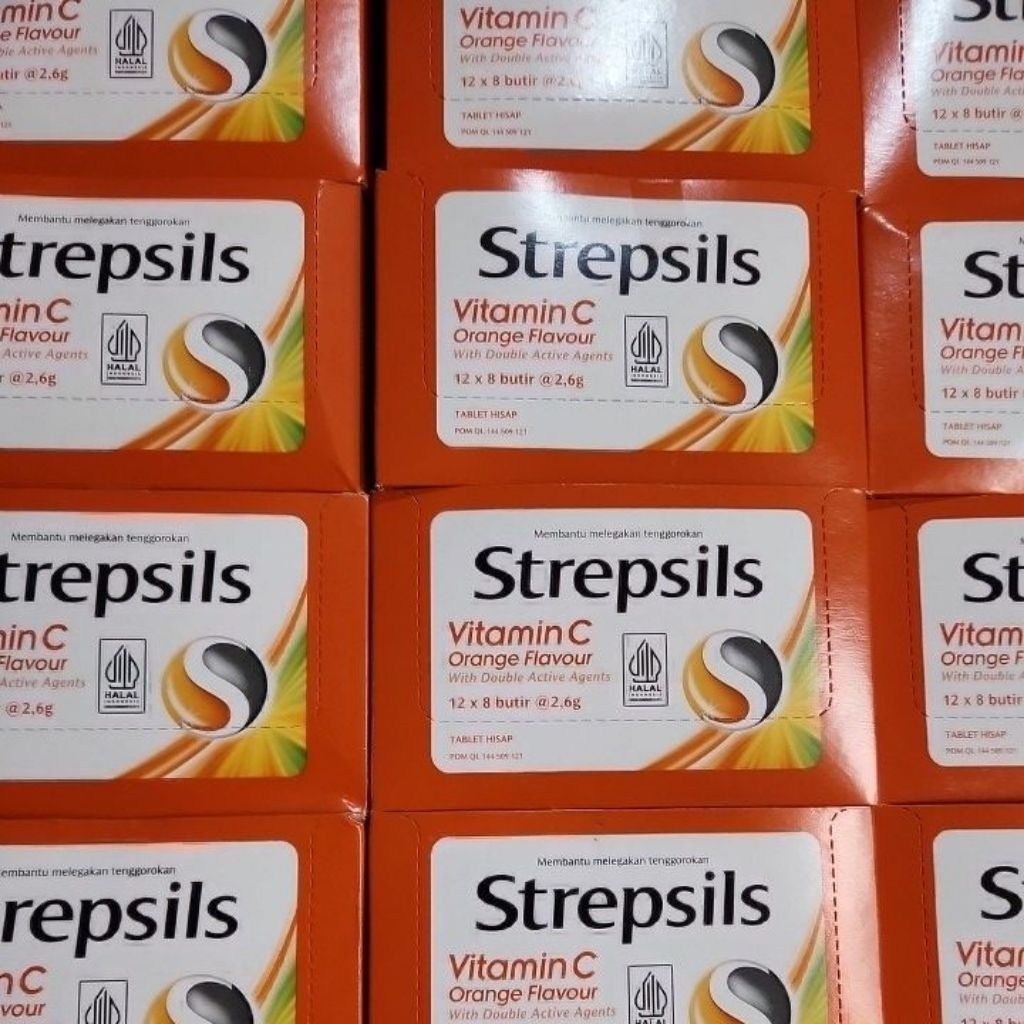 

Strepsils pereda tenggorokan 8 butir orange vit c