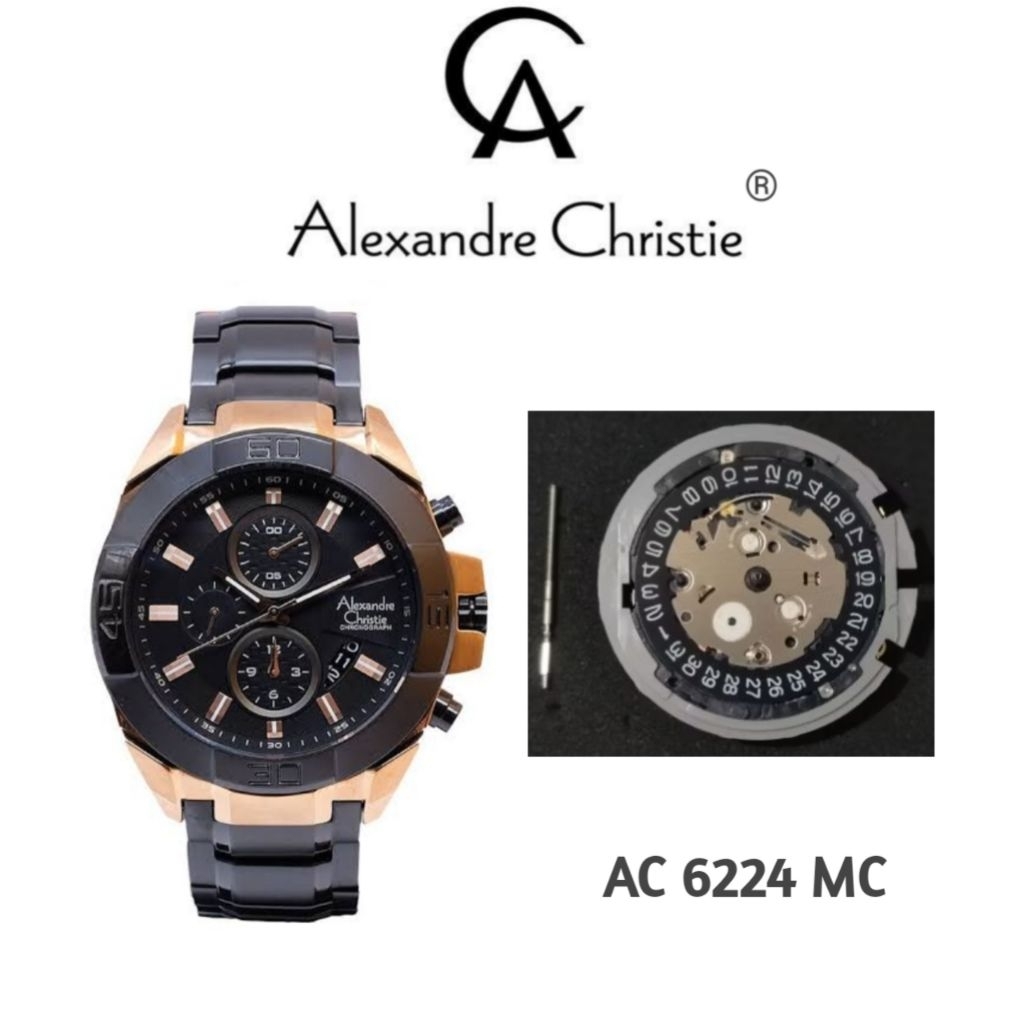 Mesin Original Jam Tangan Alexandre Christie Type AC 6224 MC