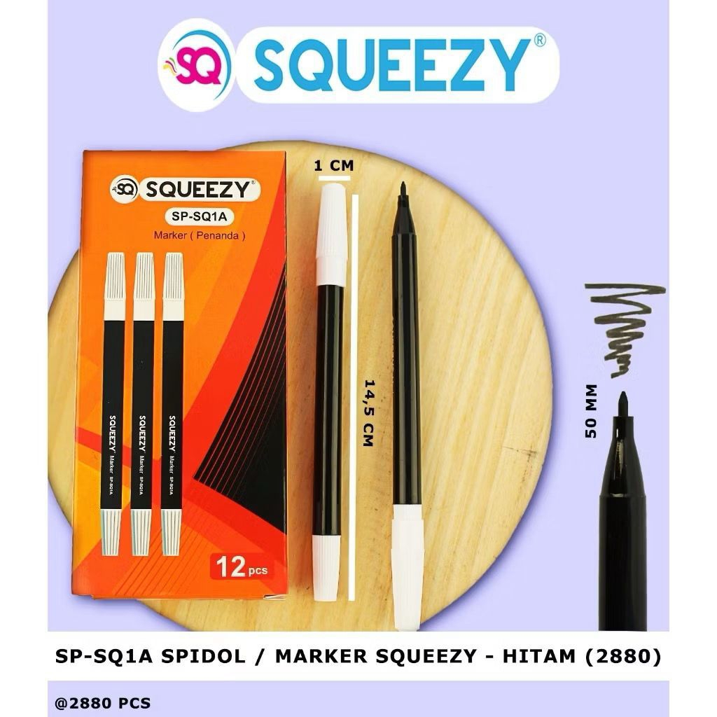

12pcs SPIDOL KECIL SQUEEZY SPIDOL PERMANEN MARKER