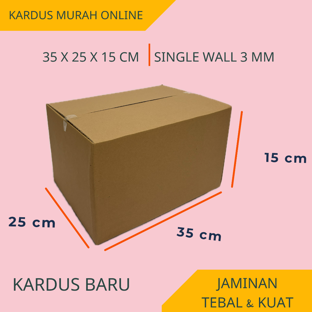 

BOX 35X25X15 CM MURAH KARDUS KARTON PACKAGING ONLINE